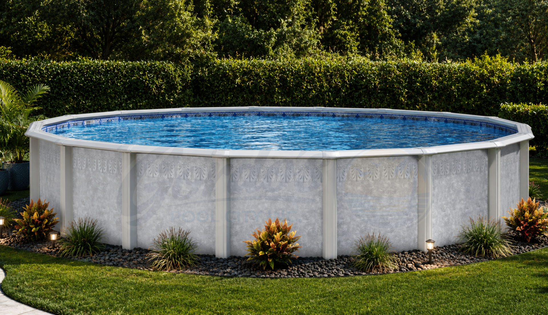 Doughboy Palm Shore steel frame pool rendition