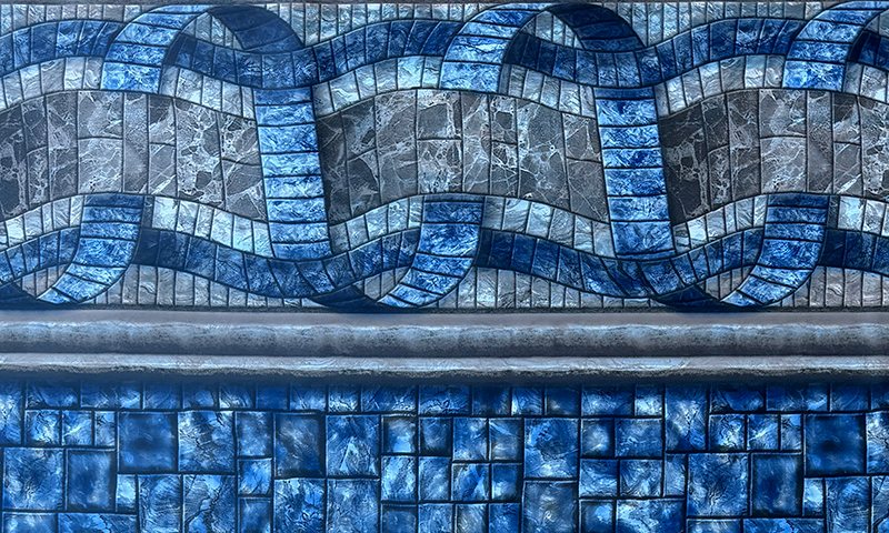 Doughboy Blue Grotto EZ Clip Liners pattern